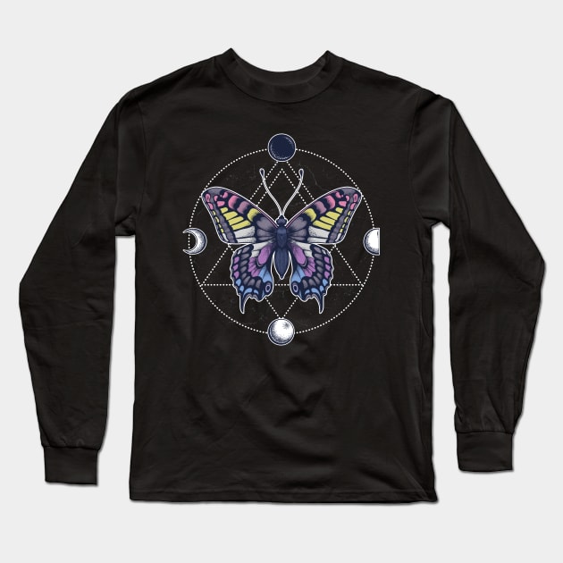 Bigender Butterfly Long Sleeve T-Shirt by Psitta